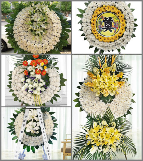 湖北孝感市大悟县刘集镇刘棚村花圈速递